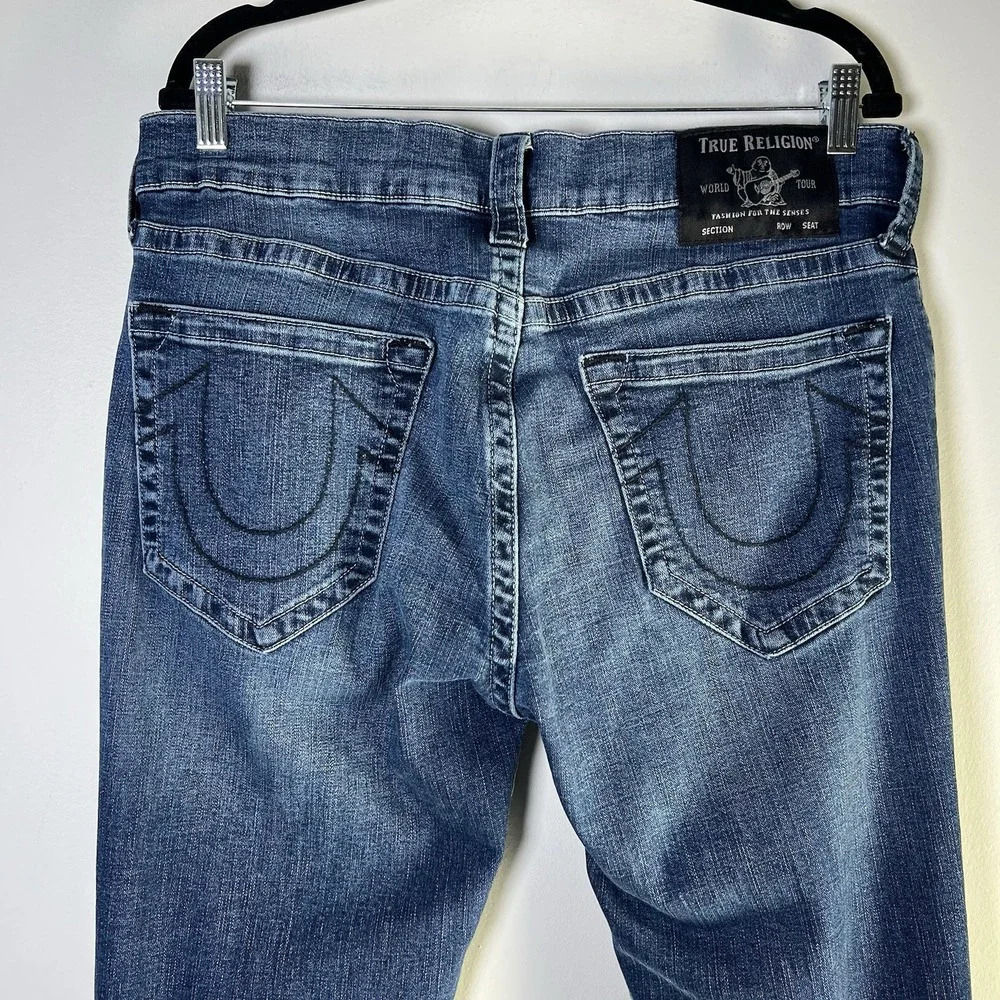 True Religion‎ Mens Sz 34 (36x33) Rocco Denim Jeans Relaxed Skinny Biker Casual
